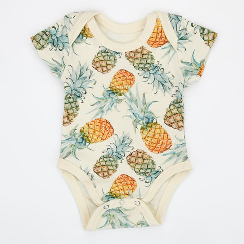 Organic Cotton Short Sleeve Baby Bodysuit, Aloha Organic Earthy Clothing