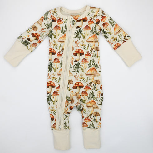Organic Cotton Baby Pajamas 2-Way Zip Front Zipper Sleeper, Anise Organic Earthy Clothing