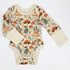 Organic Cotton Long Sleeve Baby Bodysuit, Anise Organic Earthy Clothing
