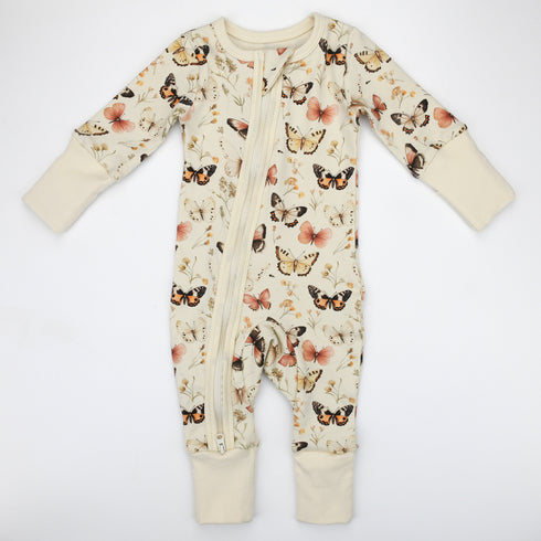 Organic Cotton Baby Pajamas 2-Way Zip Front Zipper Sleeper, Audrey Organic Earthy Clothing