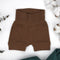 Organic Cotton High Waist Baby Shorts, Bark Organic Earthy Clothing