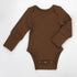 Organic Cotton Long Sleeve Baby Bodysuit, Bark Organic Earthy Clothing