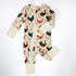 Organic Cotton Baby Pajamas 2-Way Zip Front Zipper Sleeper, Barley Organic Earthy Clothing