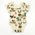 Organic Cotton Short Sleeve Baby Bodysuit, Basil