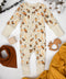 Organic Cotton Baby Pajamas 2-Way Zip Front Zipper Sleeper, Cinnamon Organic Earthy Clothing
