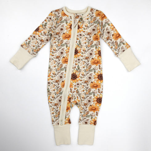 Organic Cotton Baby Pajamas 2-Way Zip Front Zipper Sleeper, Bryony Organic Earthy Clothing