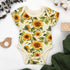 Organic Cotton Short Sleeve Baby Bodysuit, Buttercup