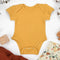 Organic Cotton Short Sleeve Baby Bodysuit, Butterscotch Organic Earthy Clothing