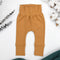 Organic Cotton High Waist Baby Pants, Camel Organic Earthy Clothing