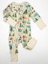 Organic Cotton Baby Pajamas 2-Way Zip Front Zipper Sleeper, North Organic Earthy Clothing
