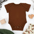 Organic Cotton Short Sleeve Baby Bodysuit, Chestnut Organic Earthy Clothing