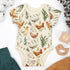 Organic Cotton Short Sleeve Baby Bodysuit, Chicory Organic Earthy Clothing