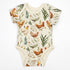 Organic Cotton Short Sleeve Baby Bodysuit, Chicory Organic Earthy Clothing
