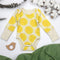Organic Cotton Long Sleeve Baby Bodysuit, Citron Organic Earthy Clothing