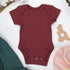 Organic Cotton Short Sleeve Baby Bodysuit, Currant Organic Earthy Clothing