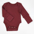 Organic Cotton Long Sleeve Baby Bodysuit, Currant Organic Earthy Clothing