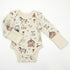 Organic Cotton Long Sleeve Baby Bodysuit, Dusty Organic Earthy Clothing