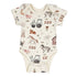Organic Cotton Short Sleeve Baby Bodysuit, Dusty Organic Earthy Clothing