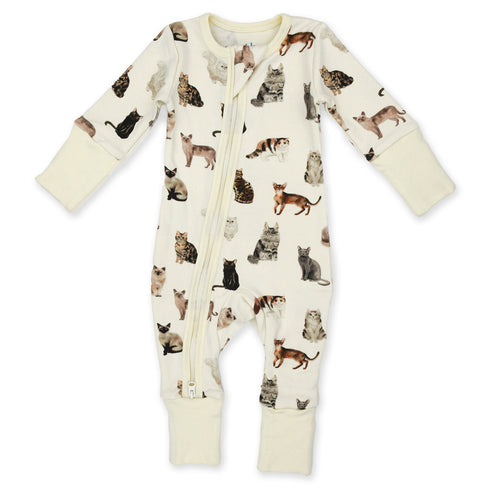 Organic Cotton Baby Pajamas 2-Way Zip Front Zipper Sleeper, Felix Organic Earthy Clothing