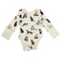 Organic Cotton Long Sleeve Baby Bodysuit, Felix Organic Earthy Clothing