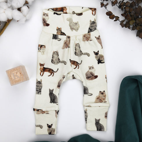 Organic Cotton High Waist Baby Pants, Felix Organic Earthy Clothing