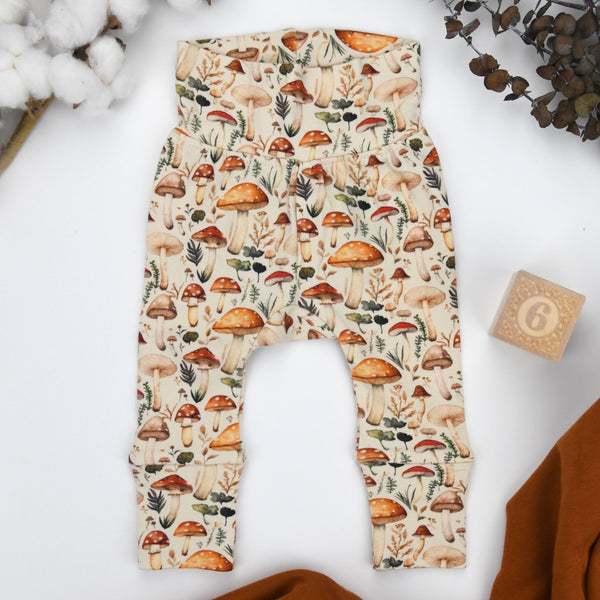 Organic Cotton High Waist Baby Pants, Fennel Organic Earthy Clothing