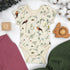 Organic Cotton Short Sleeve Baby Bodysuit, Finch Organic Earthy Clothing
