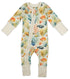 Organic Cotton Baby Pajamas 2-Way Zip Front Zipper Sleeper, Pisces Organic Earthy Clothing