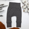 Organic Cotton High Waist Baby Pants, Granite Grey Organic Earthy Clothing