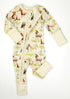 Organic Cotton Baby Pajamas 2-Way Zip Front Zipper Sleeper, Kelby Organic Earthy Clothing