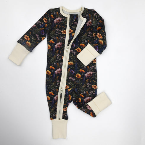 Organic Cotton Baby Pajamas 2-Way Zip Front Zipper Sleeper, Isabelle Organic Earthy Clothing