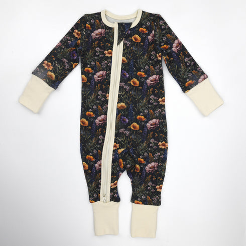 Organic Cotton Baby Pajamas 2-Way Zip Front Zipper Sleeper, Isabelle Organic Earthy Clothing