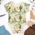 Organic Cotton Short Sleeve Baby Bodysuit, Kestrel Organic Earthy Clothing