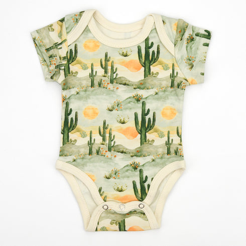 Organic Cotton Short Sleeve Baby Bodysuit, Kestrel Organic Earthy Clothing