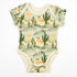 Organic Cotton Short Sleeve Baby Bodysuit, Kestrel Organic Earthy Clothing