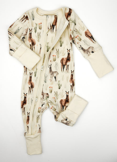 Organic Cotton Baby Pajamas 2-Way Zip Front Zipper Sleeper, Sorrel Organic Earthy Clothing