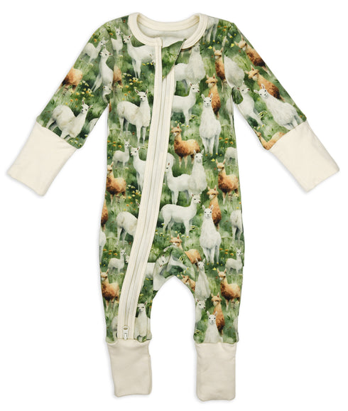 Organic Cotton Baby Pajamas 2-Way Zip Front Zipper Sleeper, Oliver Organic Earthy Clothing