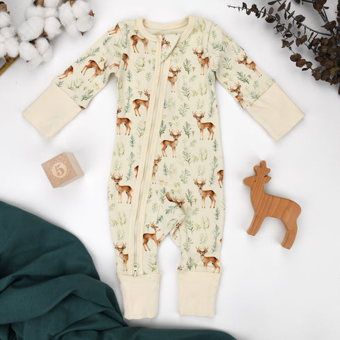 Organic Cotton Baby Pajamas 2-Way Zip Front Zipper Sleeper, Lyric