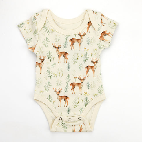 Organic Cotton Short Sleeve Baby Bodysuit, Lyric