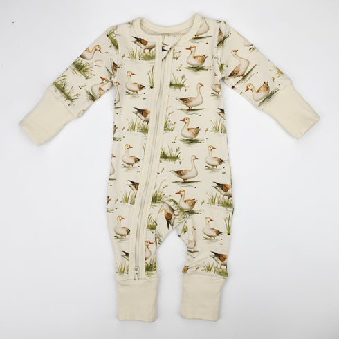 Organic Cotton Baby Pajamas 2-Way Zip Front Zipper Sleeper, Marley Organic Earthy Clothing