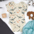 Organic Cotton Short Sleeve Baby Bodysuit, Neptune Organic Earthy Clothing