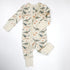 Organic Cotton Baby Pajamas 2-Way Zip Front Zipper Sleeper, Neptune Organic Earthy Clothing