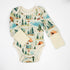 Organic Cotton Long Sleeve Baby Bodysuit, North Organic Earthy Clothing