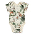 Organic Cotton Short Sleeve Baby Bodysuit, Oak Organic Earthy Clothing