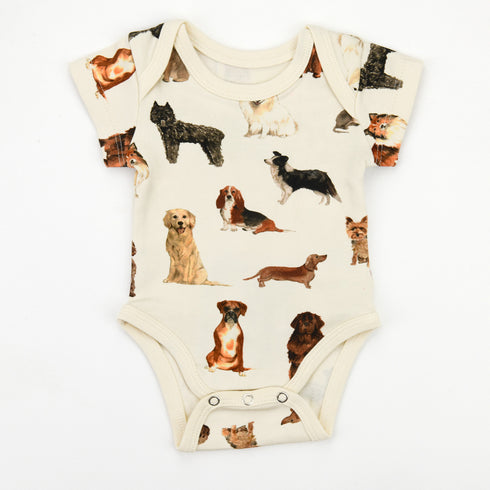 Organic Cotton Short Sleeve Baby Bodysuit, Otis