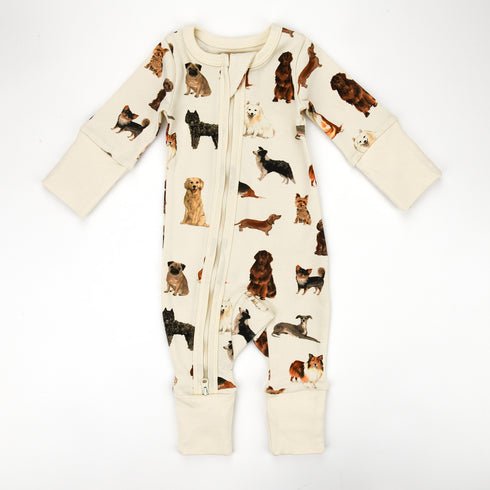 Organic Cotton Baby Pajamas 2-Way Zip Front Zipper Sleeper, Otis