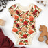 Organic Cotton Short Sleeve Baby Bodysuit, Petunia