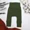 Organic Cotton High Waist Baby Pants, Pine Green Organic Earthy Clothing