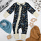 Organic Cotton Baby Pajamas 2-Way Zip Front Zipper Sleeper, Poseidon Organic Earthy Clothing