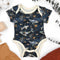 Organic Cotton Short Sleeve Baby Bodysuit, Poseidon Organic Earthy Clothing